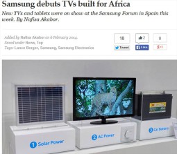 Regional & Global Roundup: Samsung’s “Africa” TV, Africa’s FB top 10, DotAfrica