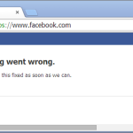 Facebook is down. (Update: and it’s back)