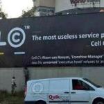 Cell C Banner Protest