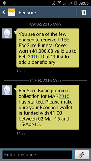 EcoSure auto-debit