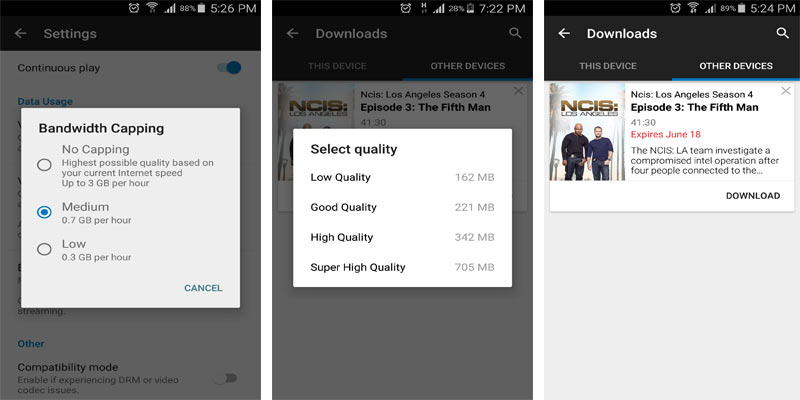 Showmax helps users manage their data consumption with features liek bandwidth capping