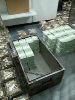 Bond notes in vault