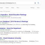 Google search, best university for ICT in Zimbabwe