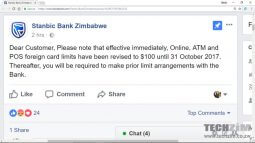 Stanbic bank announcement visa card limits