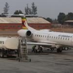 Air Zimbabwe plane refueling