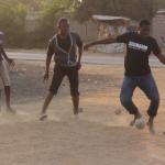 Men playing football