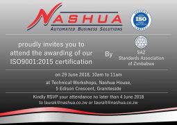 Nashua Zimbabwe ISO Certification  Ceremony