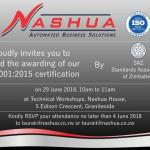 Nashua Zimbabwe ISO Certification  Ceremony