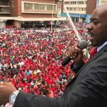 Nelson Chamisa addressing a rally