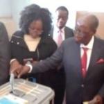 Robert Mugabe casting his vote in the Zimbabwean Election 2018