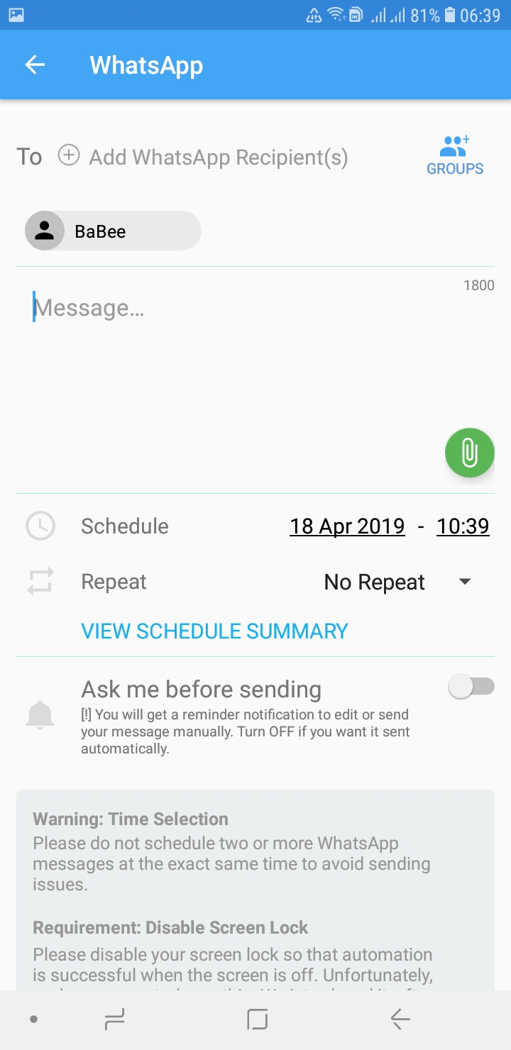 How To Schedule WhatsApp Messages For Them To Be Sent Later - Techzim