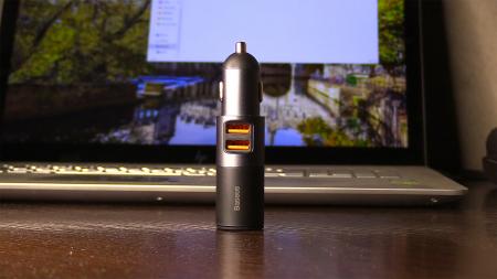 BaseUS car charger. It’s 120W and doesn’t sacrifice the lighter. The best of both worlds