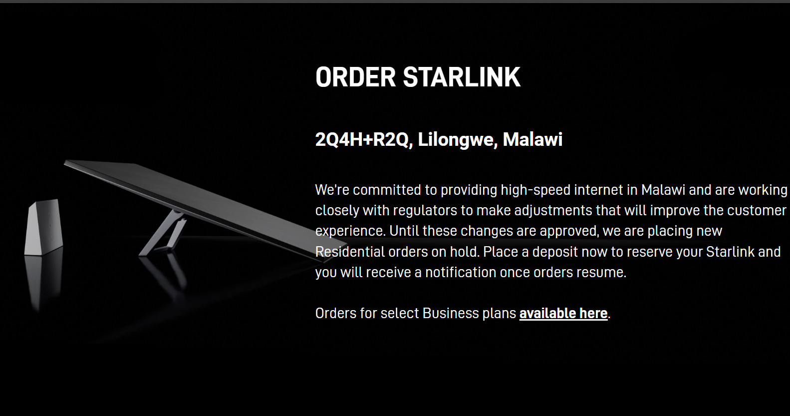 Starlink Suspends New Kit Sales and Subscriptions in Malawi Due to Currency Pricing and Regulatory Issues; Similar Problems in Nigeria