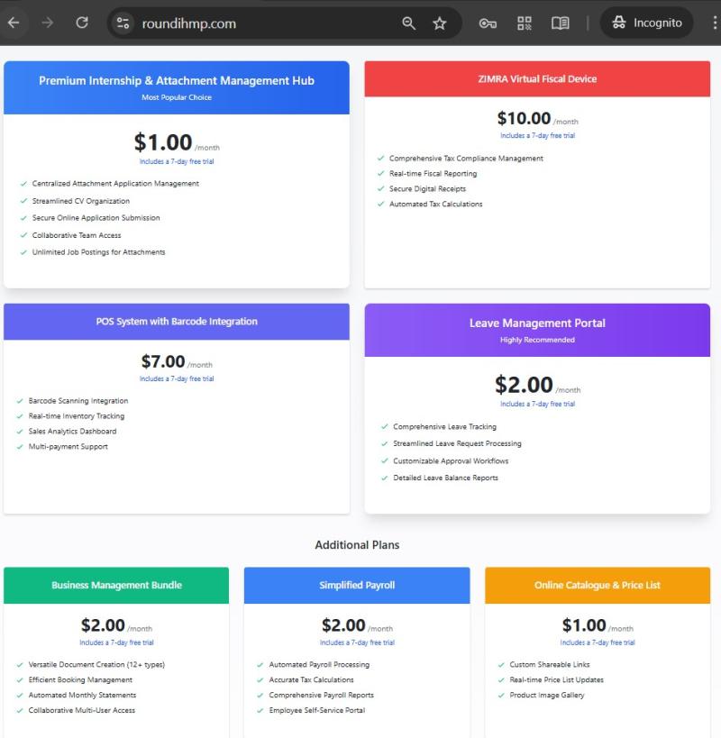 RoundIHMP SaaS for Small Business