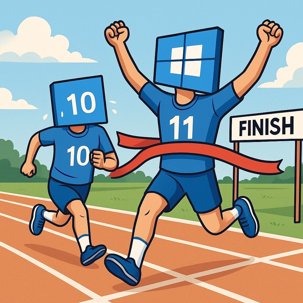 Windows 11 is now the most-used desktop OS, finally surpassing Windows 10 ahead of the October 2025 end-of-support deadline.