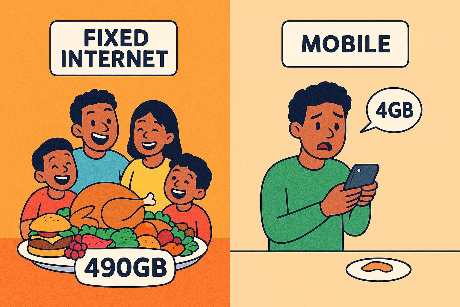 Two Zimbabwes of Internet: Fixed Users Feast on 490GB a Month, Mobile Users Budget 4GB