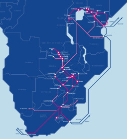 Liquid Telecom’s updated terrestrial fibre map [Africa]