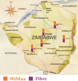 Aquiva Wireless latest coverage map: Harare, Byo, Gweru, Kwekwe, Mutare