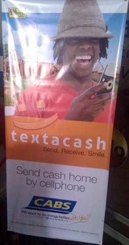 Picture: CABS textacash, a ZimSwitch Ready mobile banking service