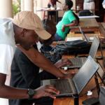 Developers at a tech event in Zimbabwe