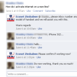 Econet, only mobile operator using Facebook to engage customers