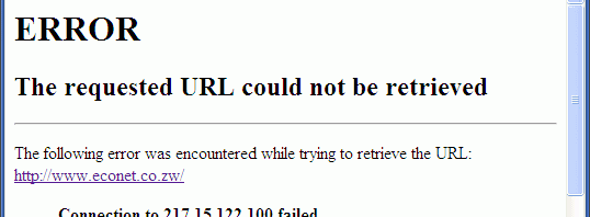 Econet Unavailable