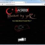 hacked website