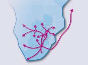 Econet Liquid Fibre Map Africa