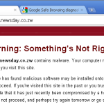 Alpha Media’s NewsDay website down. Malware compromise