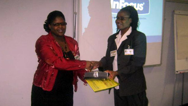 Roseline Ntuli after her presentation on Fiscalisation